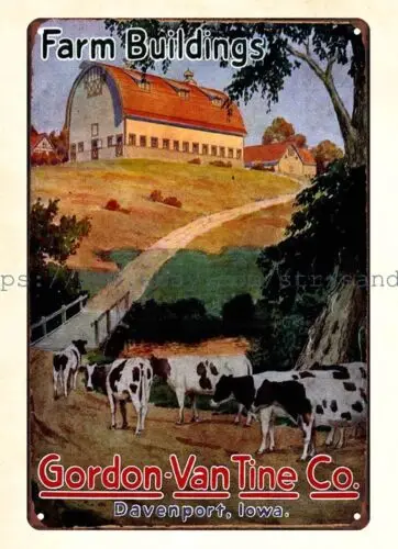 1923 Gordon-Van Tine Farm Buildings metal tin sign office restaurant wall decor