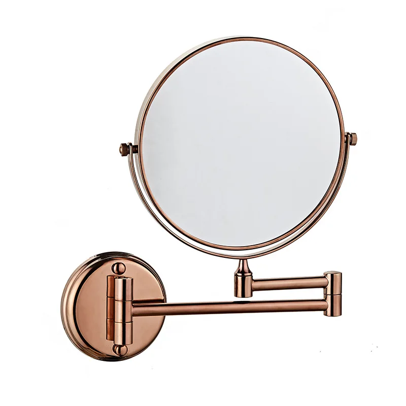 Makeup Mirror Black/Antique Brass Bathroom Mirrors 3 X Magnifying Mirror Folding Shave 8 Dual Side Wall Hanger Round Mirror