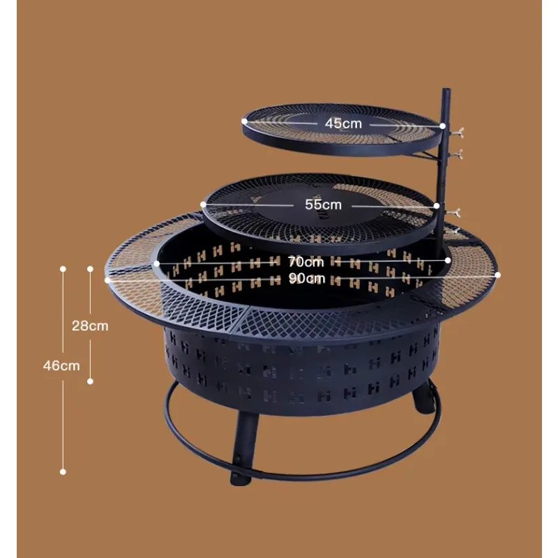 2026 Outdoor Fire Pit & Patio Wood Burning Stove - Camping Bonfire Grill Portable Campfire Heater For Home Heating Camping Fishi