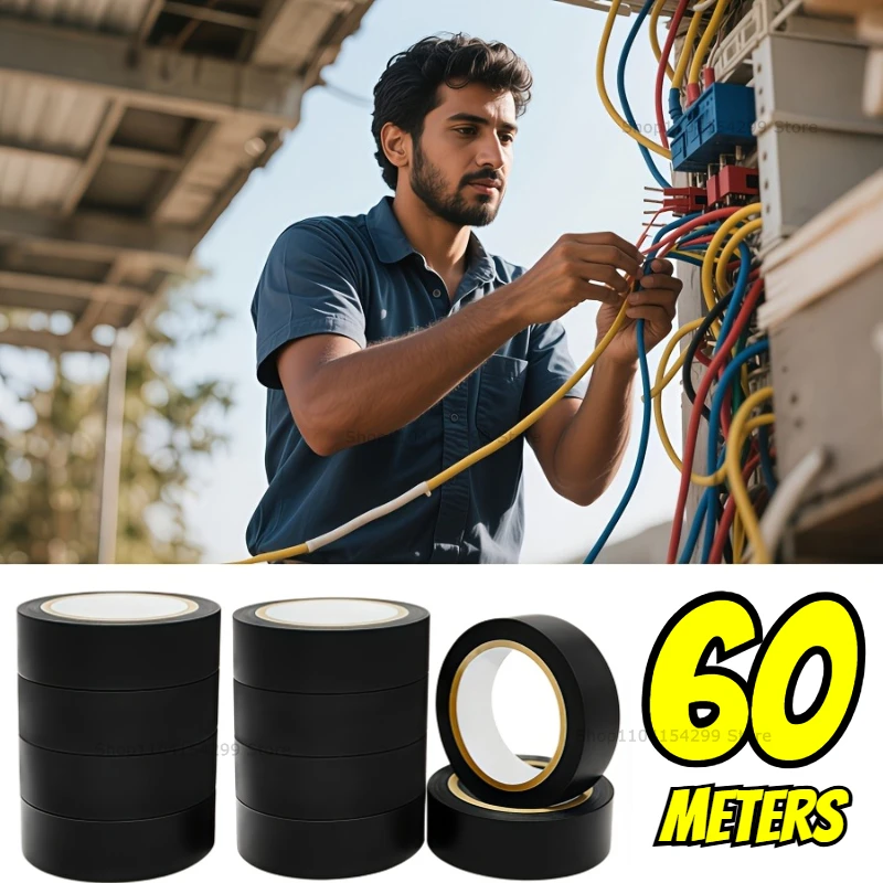 Electrical Insulating Tapes PVC Temperature Resistant Heat Flame Retardant Strong Adhesive Tape for Wiring Waterproof Tape