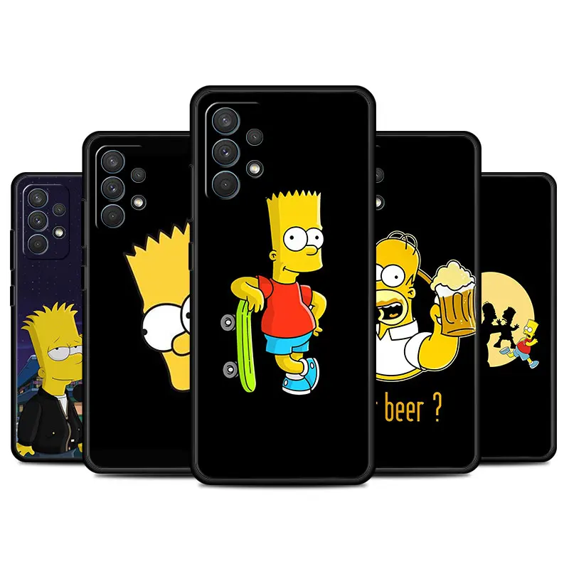 Phone Case for Samsung Galaxy A20 A04 A03 A71 A40 A20e A20s A30 A01 A70 A50 A10 A51 Bumper Silicone Cool The Simpsons Cover 