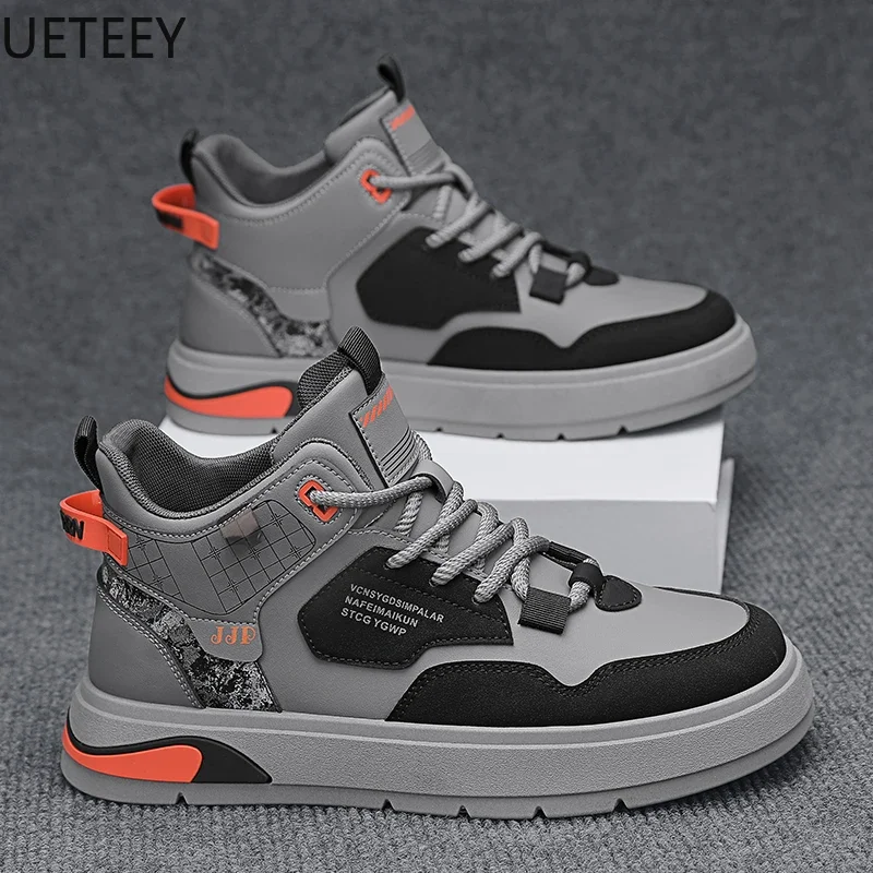 Men Sneaker Men's Sneakers 2024  Lace-up Trendy All-match High Tops Non-slip Popular Model UETEEY Men's Casual Explosive Style