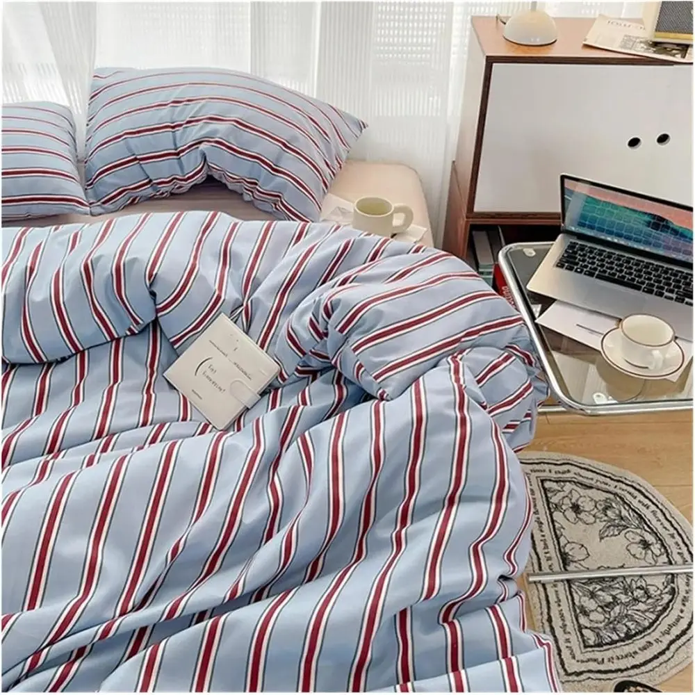 

Cotton Duvet Cover Set, 4-Piece Bedding Set with Bed Sheet and Pillow Cases, Sot Comorter Quilt Cover, Comortable Bed Linen