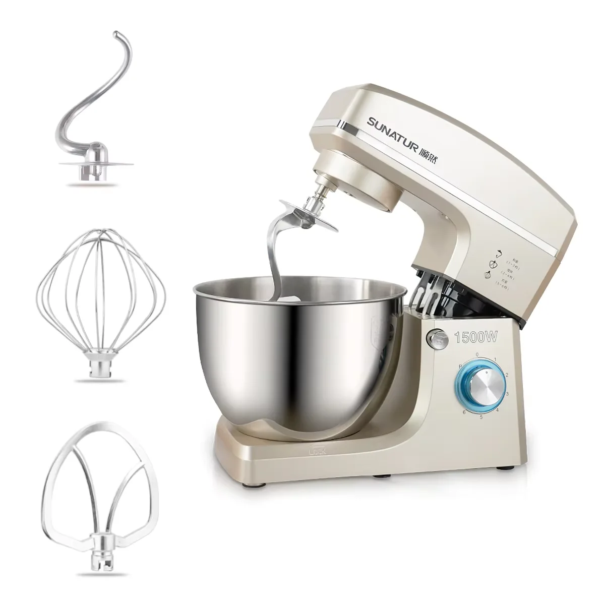Stand Mixer with Planetary Beater, Electric Kitchen Blender Machine, Processor Supports Dough Kneading & Cake Mixing
