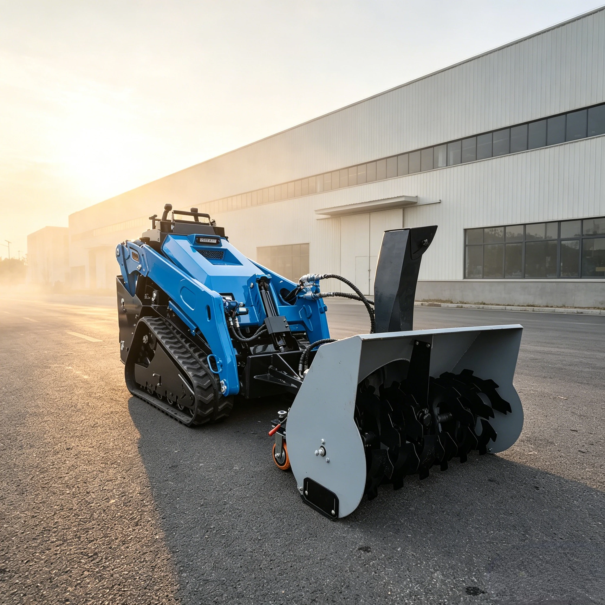 Aftermarket spare parts All Terrain Track Skid Steer Loader with Hydraulic Snow Blower Rubber Track, in stock fast shipping cons