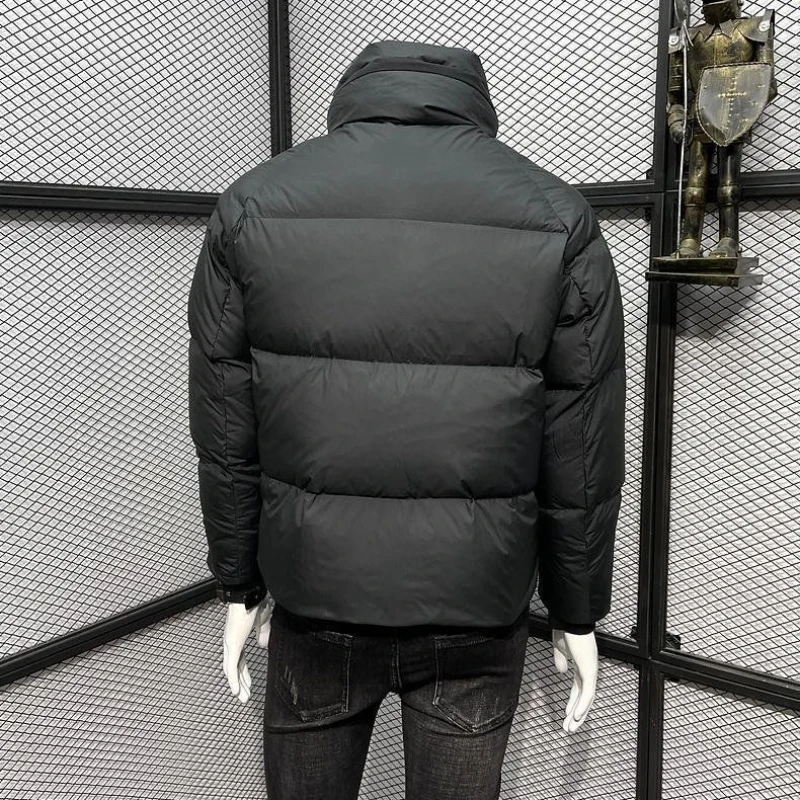 2023 neue Männer weiße Enten Daunen jacke Wintermantel frivole kurze Parkas warme reine Outwear Freizeit lose Mode Mantel