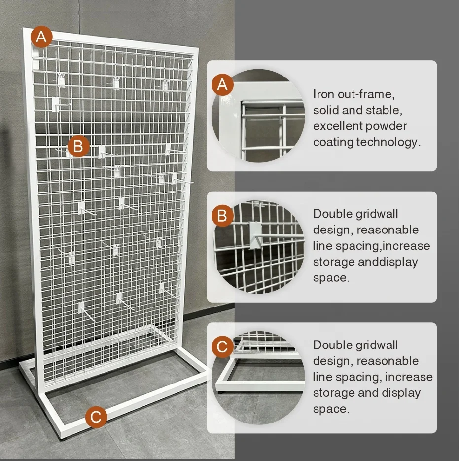 Rack de exibição de metal personalizado, acessórios de rack de exibição de ferramentas, suporte de exibição de parede com ganchos para loja de varejo