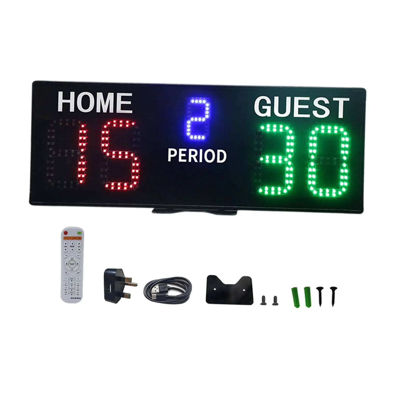 

Electronic Basketball Scoreboard LED with Remote Digital Scoreboard Timer Clock for Baseball Ping Pong Sccoer Football Indoor