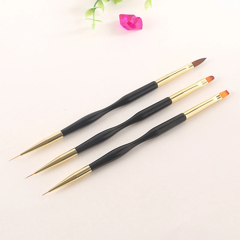 1/3PCS Ultradünner Linienzeichner Französischer Streifen-Nagelkunst-Liner-Pinsel-Set Doppelseitige UV-Gel-Malpinsel Maniküre-Werkzeuge – Detail 5