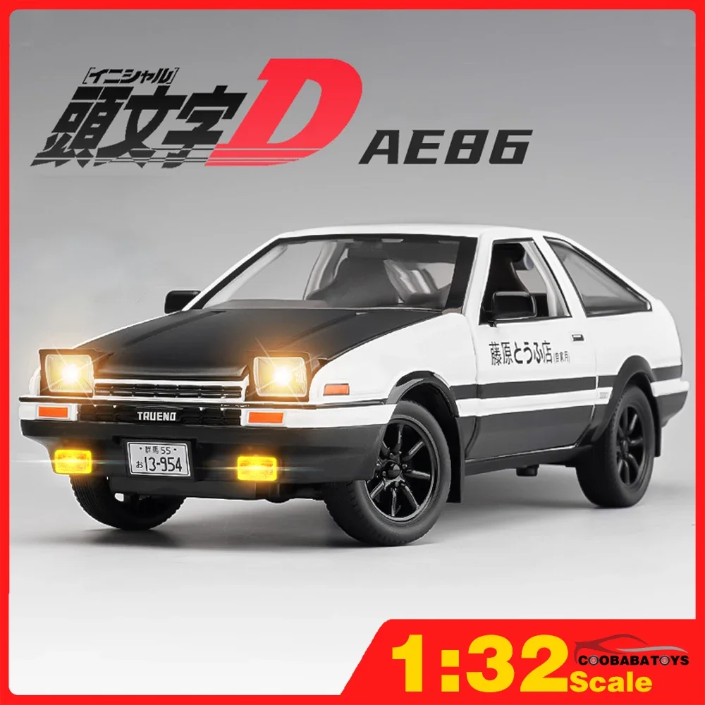 

Scale 1/32 Anime Initial D AE86 Metal Diecast Alloy Toy Cars Models Trucks For Boys Child Kids Toys Vehicles Hobbies Collection