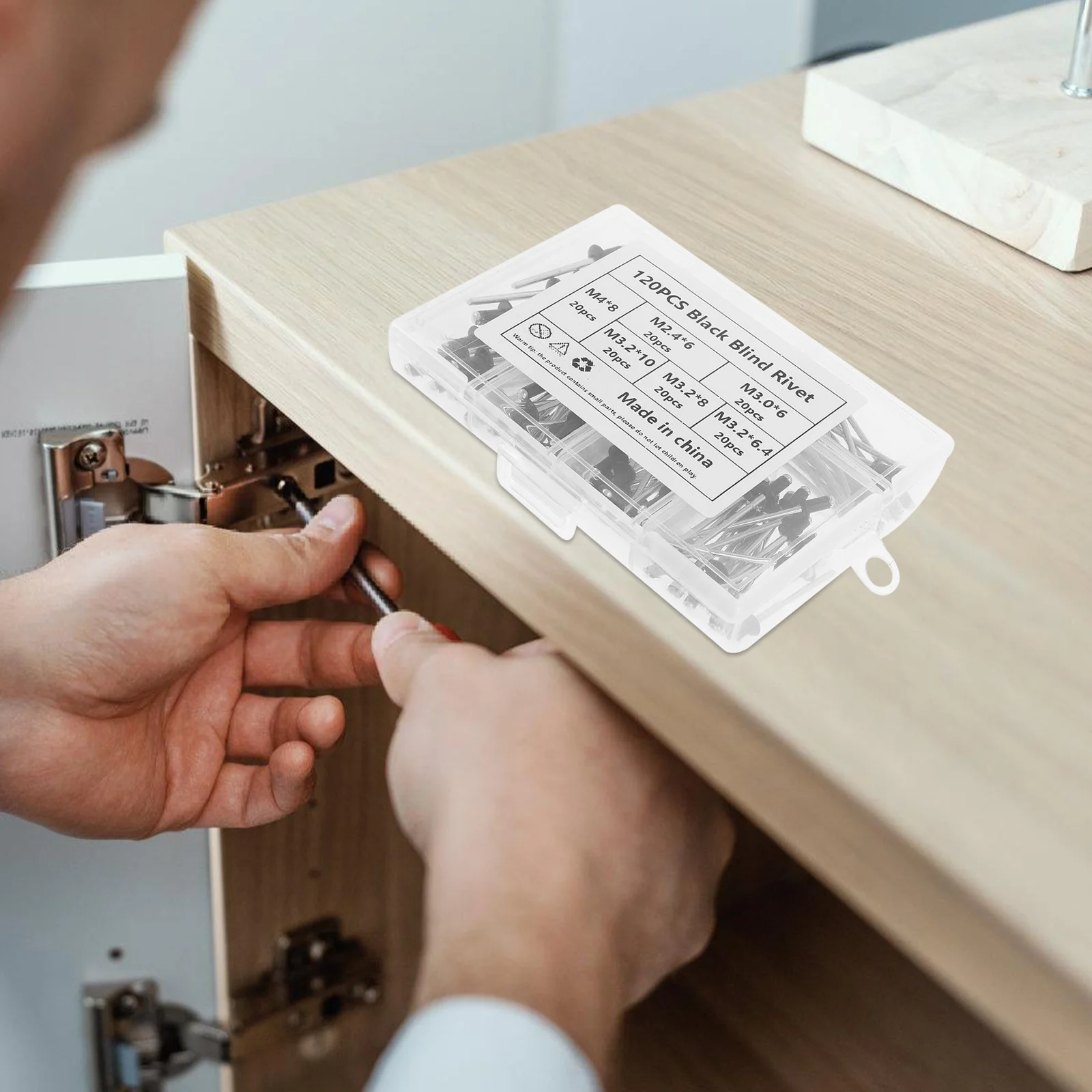 

120Pcs Aluminum Alloy Pop Rivets Set Versatile for DIY Automotive Furniture Blind Rivets Assortment Kit Fasteners for Metal