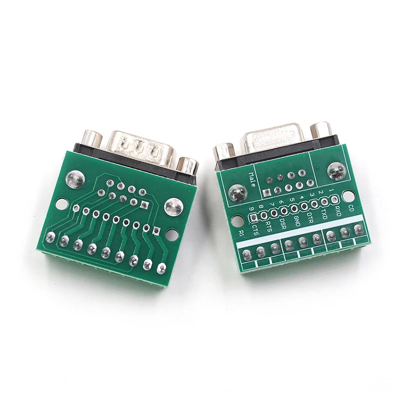 DB9 male to female screw terminal block 9 pin 9 hole RS232 232 interface conversion board evaluation board