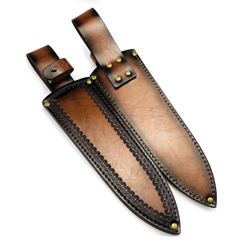 Длина 27 см, натуральная воловья кожа, коровья кожа, ножны с фиксированным лезвием, большие прямые чехлы для инструментов, держатели