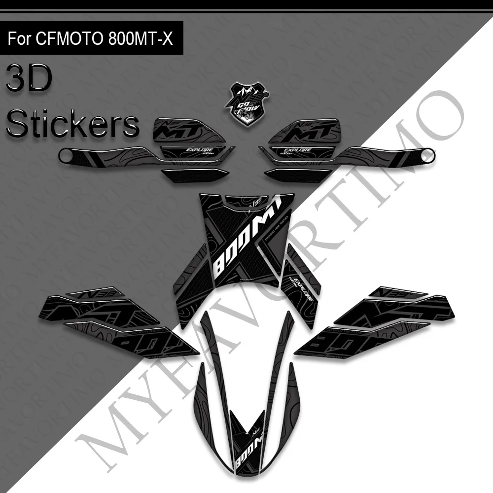 

For CFMoto 800MT-X 800MT X 800 MT - X Adventure Bike Protector Tank Pad Grips Kit Knee Fairing Fender Stickers Decals 2024 2025