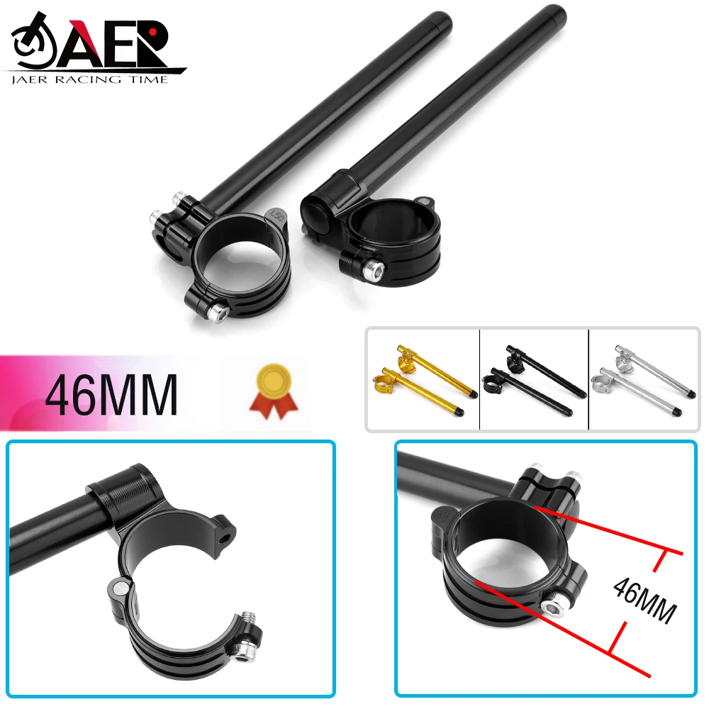 

7/8 "46 мм мотоциклетные заготовки с ЧПУ, алюминиевые регулируемые зажимы на руль, зажим для Kawasaki ZX6R 1998-2002