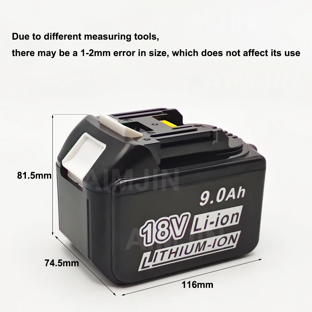 2024 Upgraded 9A for Makita 18V Battery BL1830B BL1850B BL1840 BL1860 BL1815 Replacement Lithium Battery