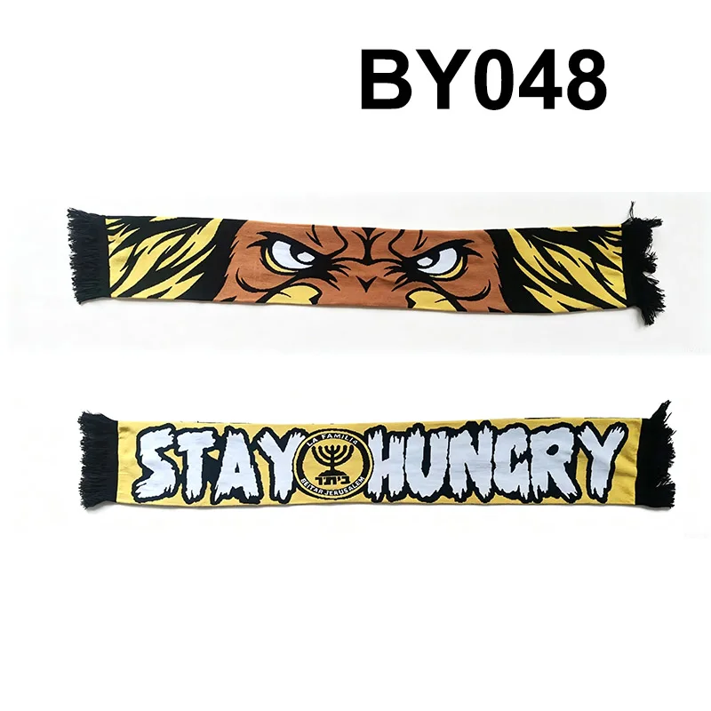 120*20 cm Size FCBJ LA FAMILIA Beitar Stay Hungry Scarf for Fans Double-faced Knitted BY048