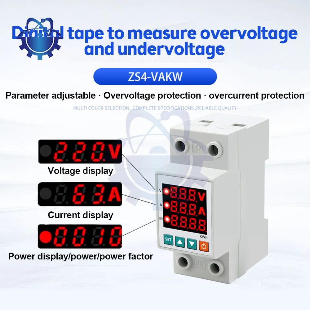 Digital Single Phase Reset Zero Energy Meter Power Tester Electricity Usage Monitor AC 220V Ampermeter Power Voltmeter Ammeter