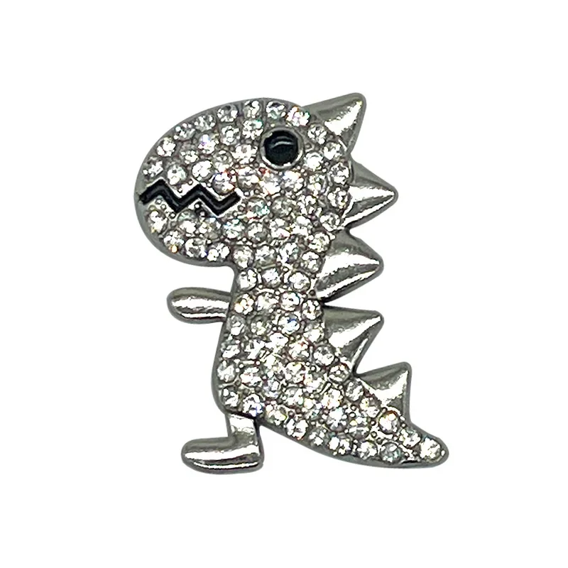 1PCS Silber Metall Schuh Charms Blumen Schmetterling Bling Luxus Schuh Dekorationen Kronen Schneeflocken Herz für Frauen Mädchen Clog Pins – Detail 10