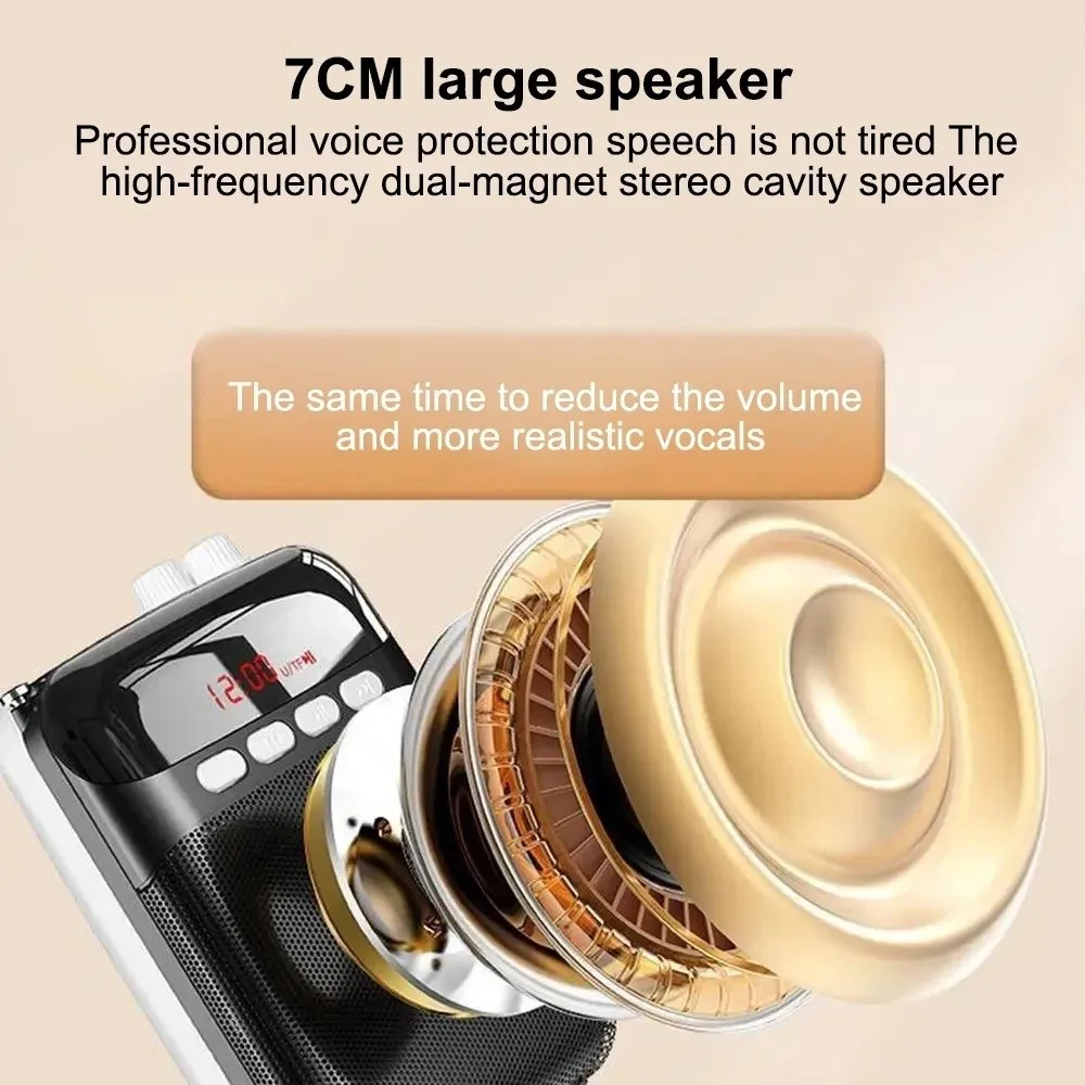 

Портативный беспроводной микрофон, перезаряжаемый супер чистый звук, голосовой микрофон для учителя, беспроводная технология, маленький размер