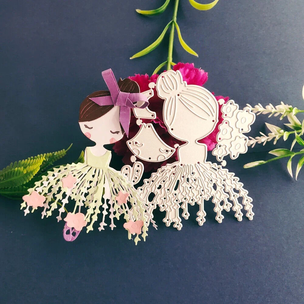 Mädchen Metall Stanzformen für DIY Scrapbooking Papier Karten Prägung dekorative Handwerk gestanzte Vorlage Schablonen