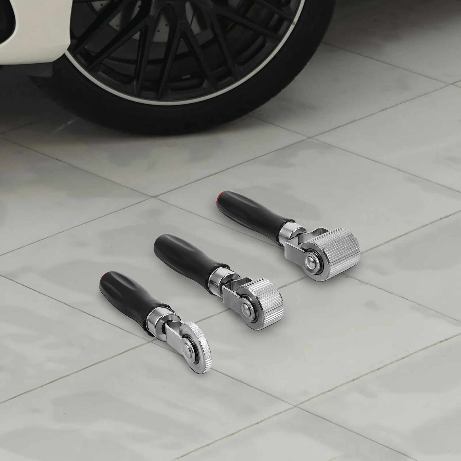 

3pcs Tire Repair Patch Tools Metal Tire Repair Roller For Car Truck Bicycle Durable Auto Noise Reduction Roller Sound Deadening