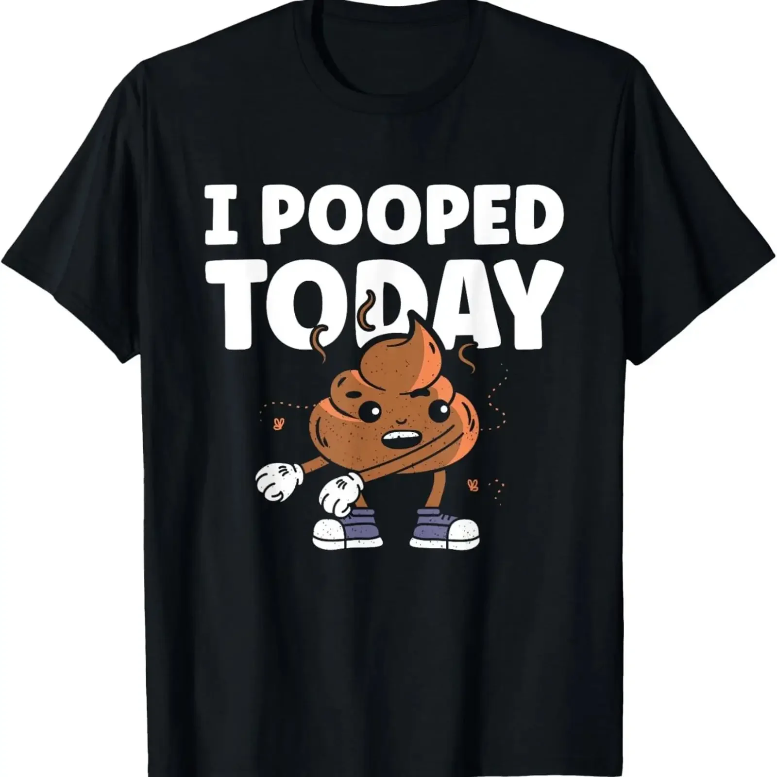 I Pooped Today Humor Sarcasm Poop Funny T Shirt vintage Washed fashion Stretched Stylish Casual Unisex Comfortable Versatile