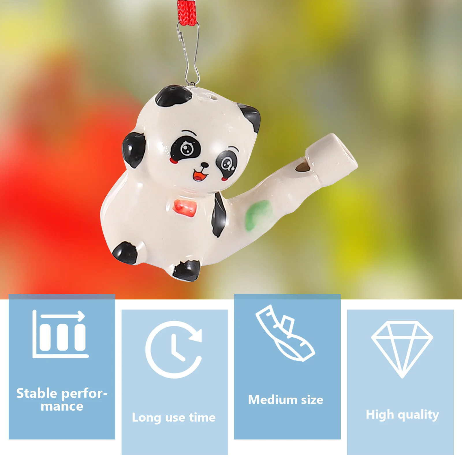 

6Pcs Panda Ceramic Whistles Early Learning Educational Gift for Party Favors Noise Makers Bath Musical Water Whistle