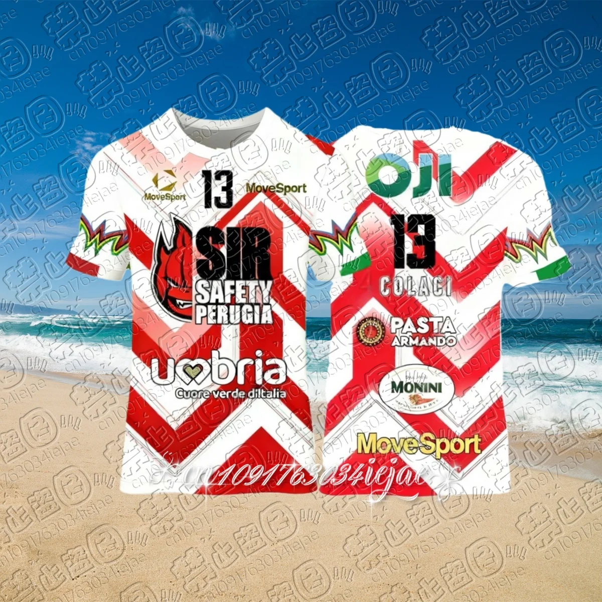 25-26 طفل السير السلامة Perugia الكرة الطائرة جيرسي تي شيرت رياضي فضفاض وتنفس أعلى 14 Ishikawa و 13 Colaci الكبار قميص مطبوع #2