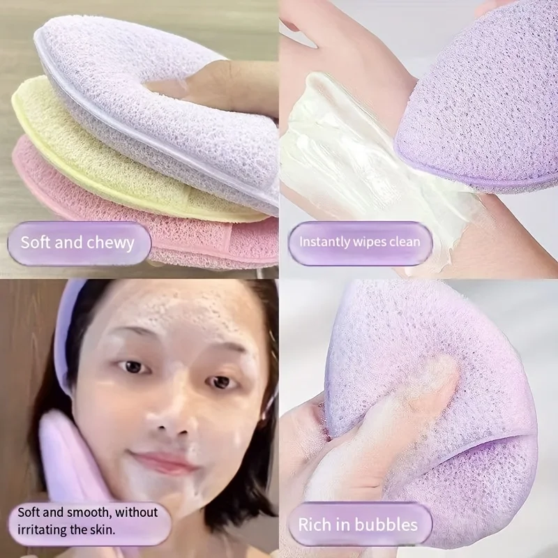 قطعة واحدة من إسفنجة التنظيف العميق للوجه - مزيل مكياج لطيف، وسادة تنظيف ناعمة غير سامة لجميع أنواع اللون البيج الفاتح #2