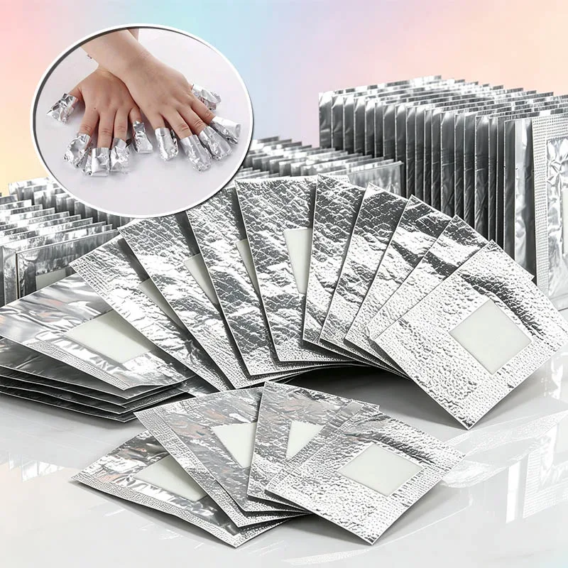 1/3/5set 100Pc Aluminum Foil Nail Art Soak off Polish Removal Wraps Towel Gel Remover Manicure Tool Professional With Cotton Pad