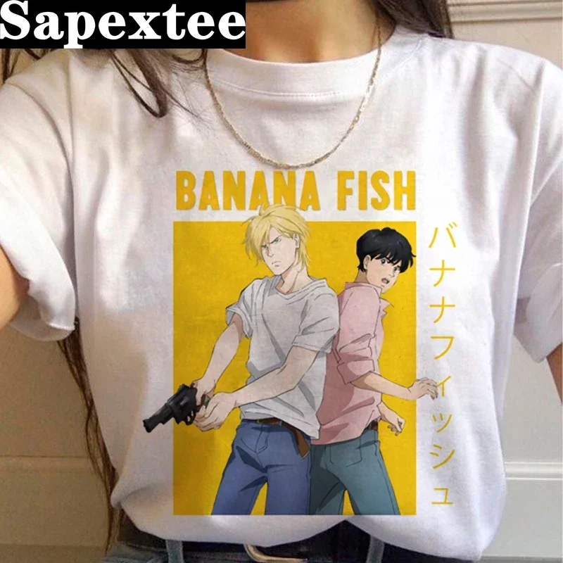 Banana Fish summer top t-shirt male harajuku print vintage kawaii t-shirt summer top kawaii