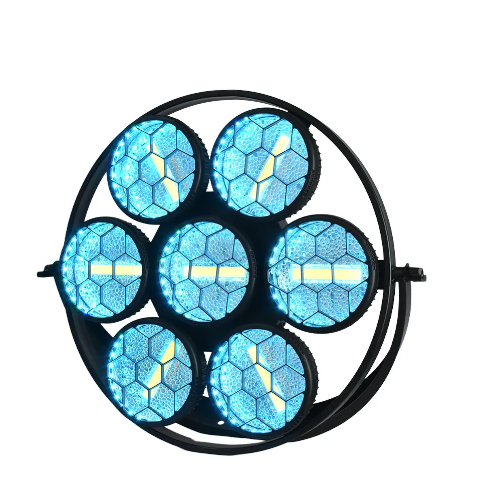 New Round Retro Stage Light 7eyes Cob  Background Wash Effect Disco Lighting DJ Equipment for Concert Club Bar