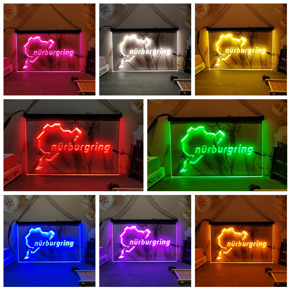 Nurburgring-3D Carving LED Neon Sign Home Decor Wall Wedding Creative Bedroom Desk