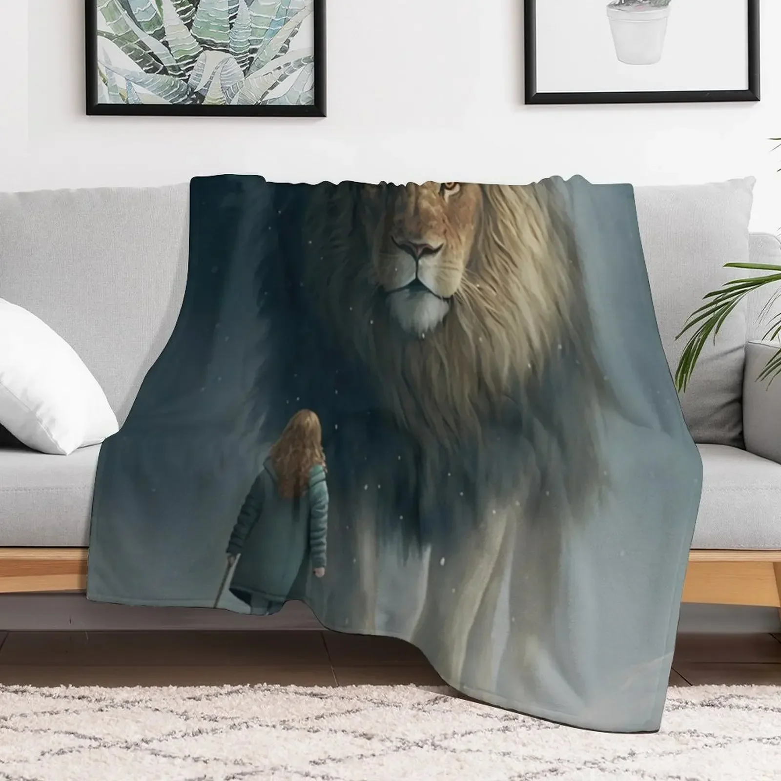 Lucy and Aslan Throw Blanket Thin Blankets For Sofas Soft Beds Custom Blankets