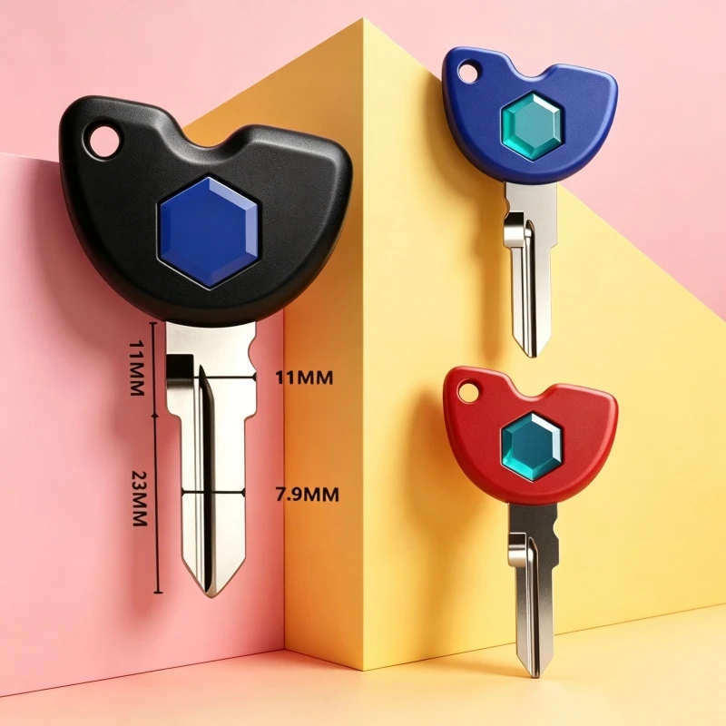 Chip Motorcycle Key Brand New Uncut Key for Vespa Piaggio Medley 150 150S 150SE Motorcycle Replace Uncut Keys 2022-2023 6