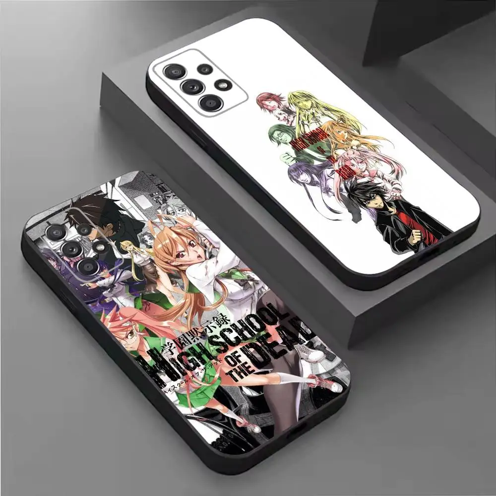 Anime H-Highschool of the Dead Phone Case For Samsung S26,25,24,21,22,21,20,10,9,8,7,6,5,Ultra,Plus,Fe,Lite Black Shell