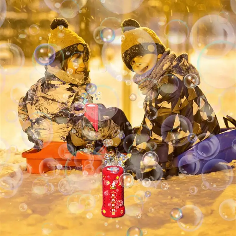 Machine à bulles automatique pour le nouvel an chinois, 12 trous, feu d'artifice, souffleur avec son et lumière de pétard pour les enfants