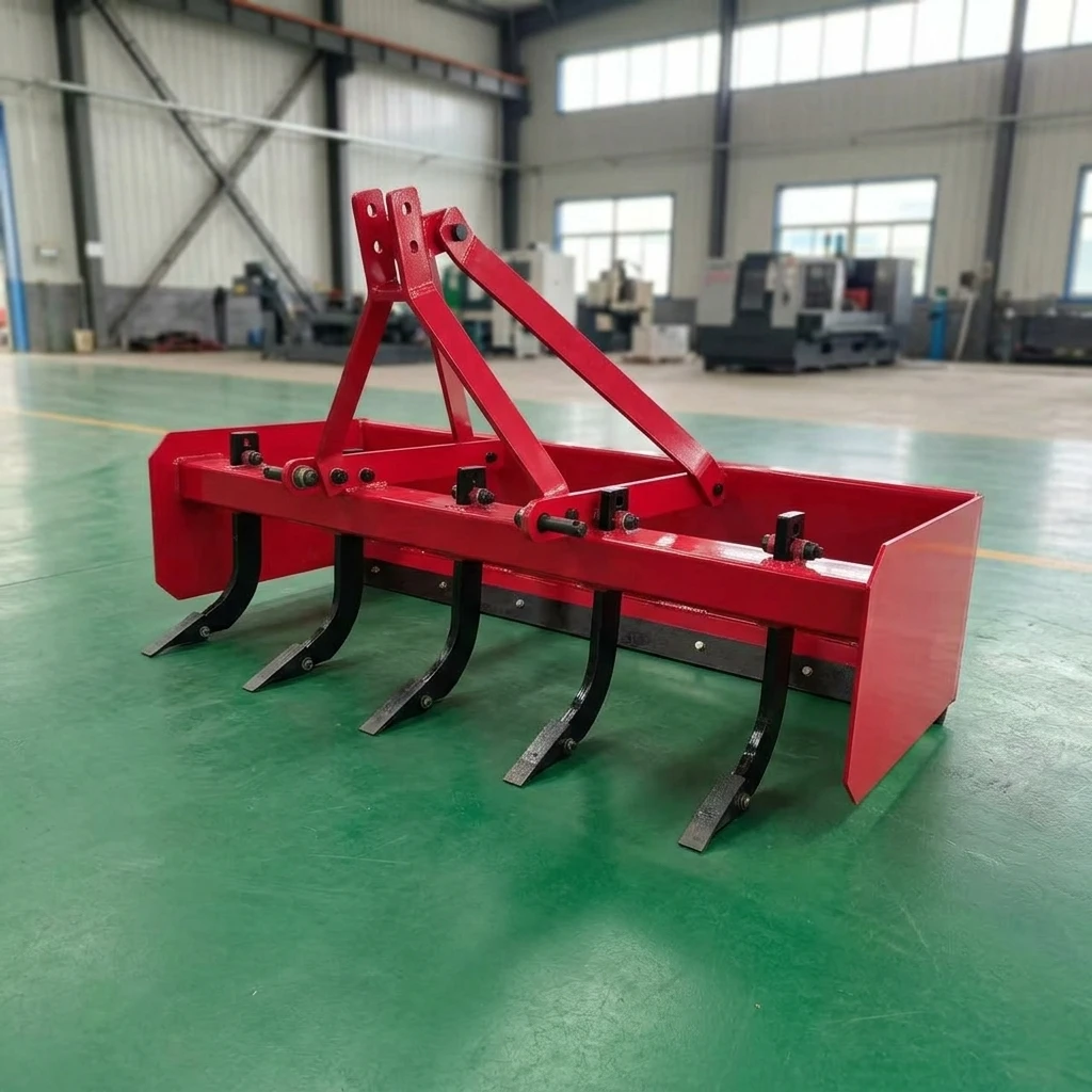 3 Point Hitch Box Scraper Land Leveler with Ripper Teeth for Farm Tractor Soil Leveling
