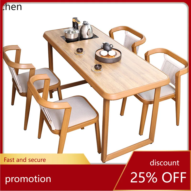 

HT Balcony tea table and chair combination modern simple small apartment living room household small tea table tea table