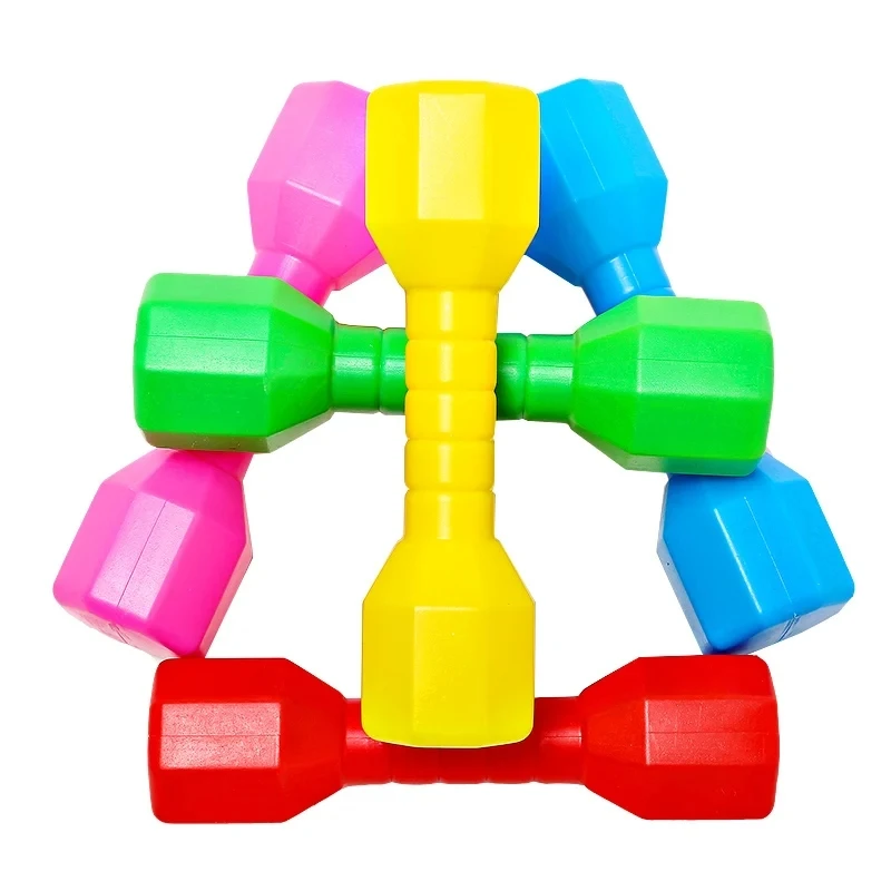 Children Dumbell Plastic Fitness Equipment, Kids Training Performance, Outdoor Dancing Tool, Workout Exercise, Colorful Toy