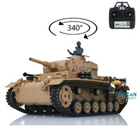 2.4G Heng Long 1/16 Scale RC Tank 7.0 Plastic German Panzer III H RTR Remote Control Tanks Model 3849 Cars Toys TH17363