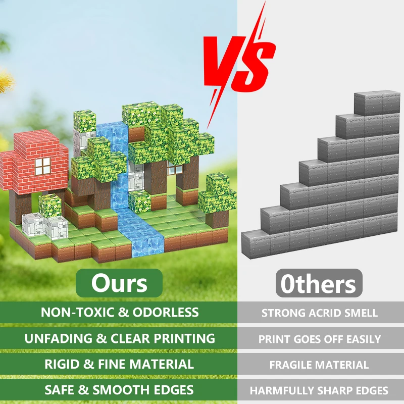 48/85/104/154PCS magnetic building block toys, DIY magnetic block toys, let children learn to build space, easy to assemble