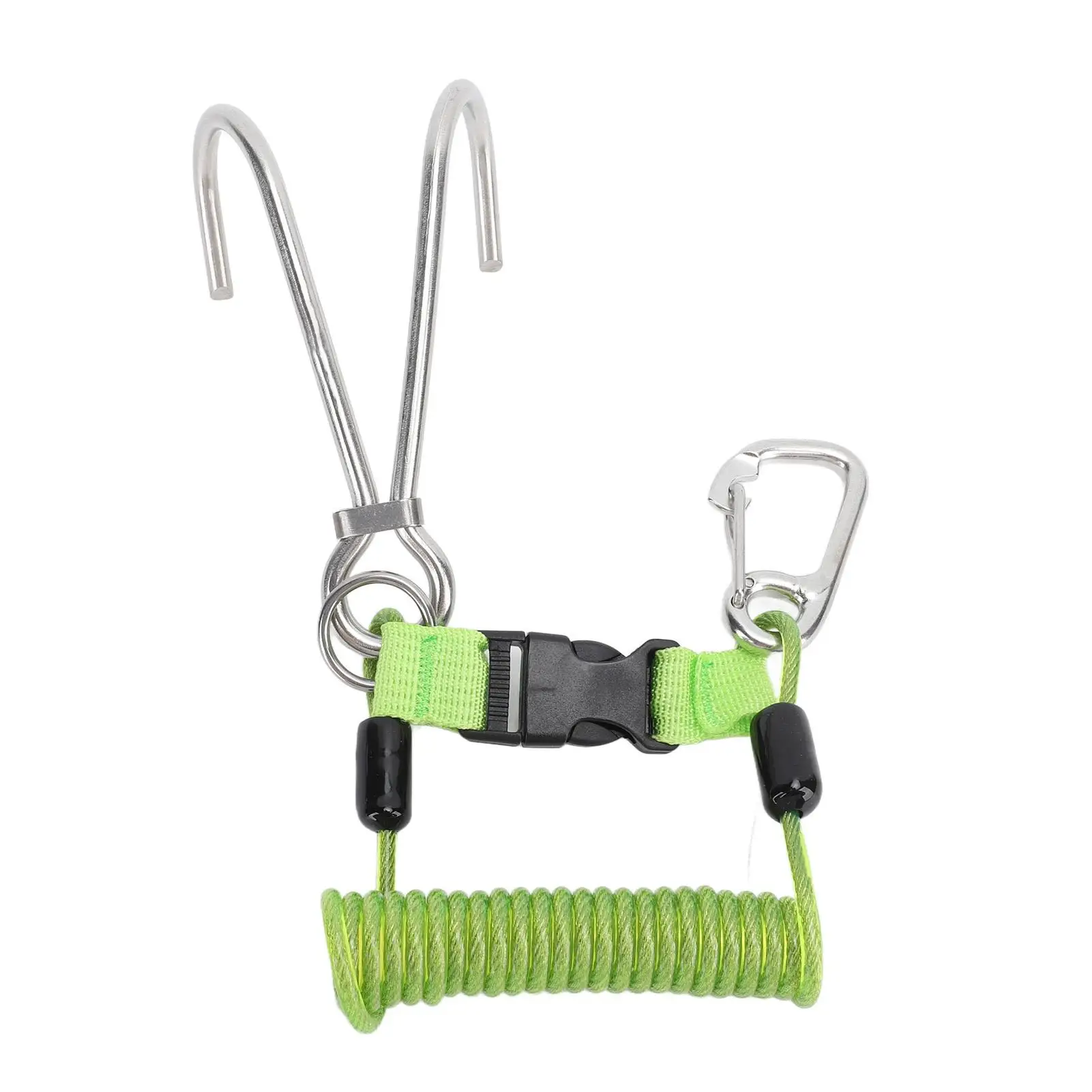 Compact Double End Snap Clip for diving Hook - Reinforced Stainless Steel Quick Release Buckle for Underwater Use