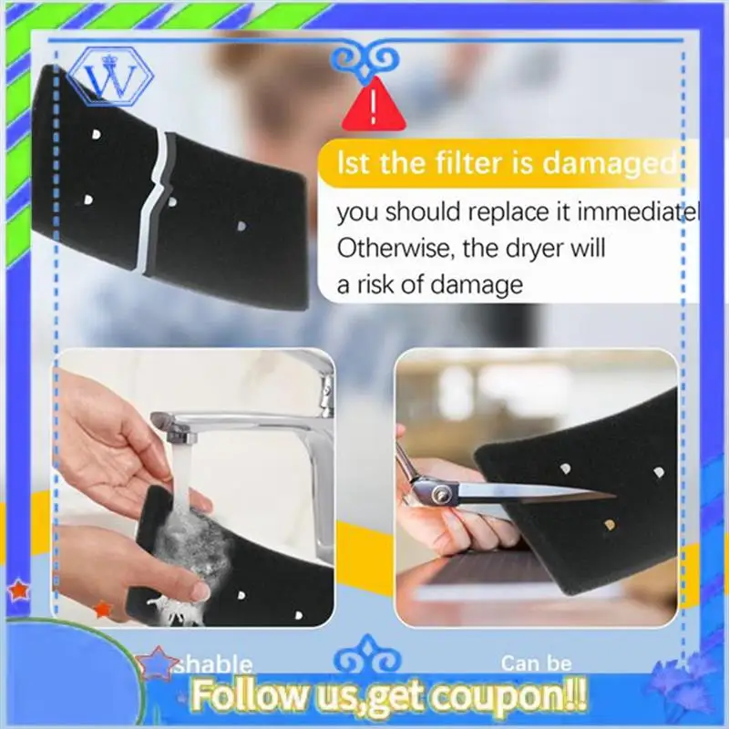 سهلة الاستخدام مجفف تصفية استبدال Arcelik حفار بلومبرغ Grundig مجفف ملابس مرشح رغوة ل Bauknecht Privileg HX48101071 #6