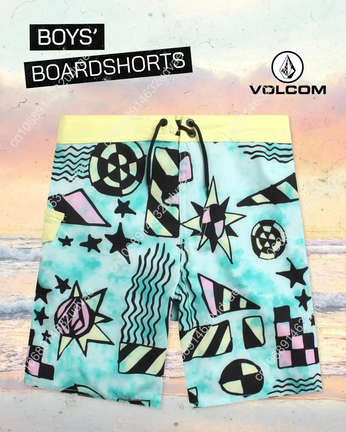 Volcom Boys Board Shorts - UPF 50+ Quick Dry Swimwear Bathing Suit - Swim Trunks Swimsuit for Boys (8-16)