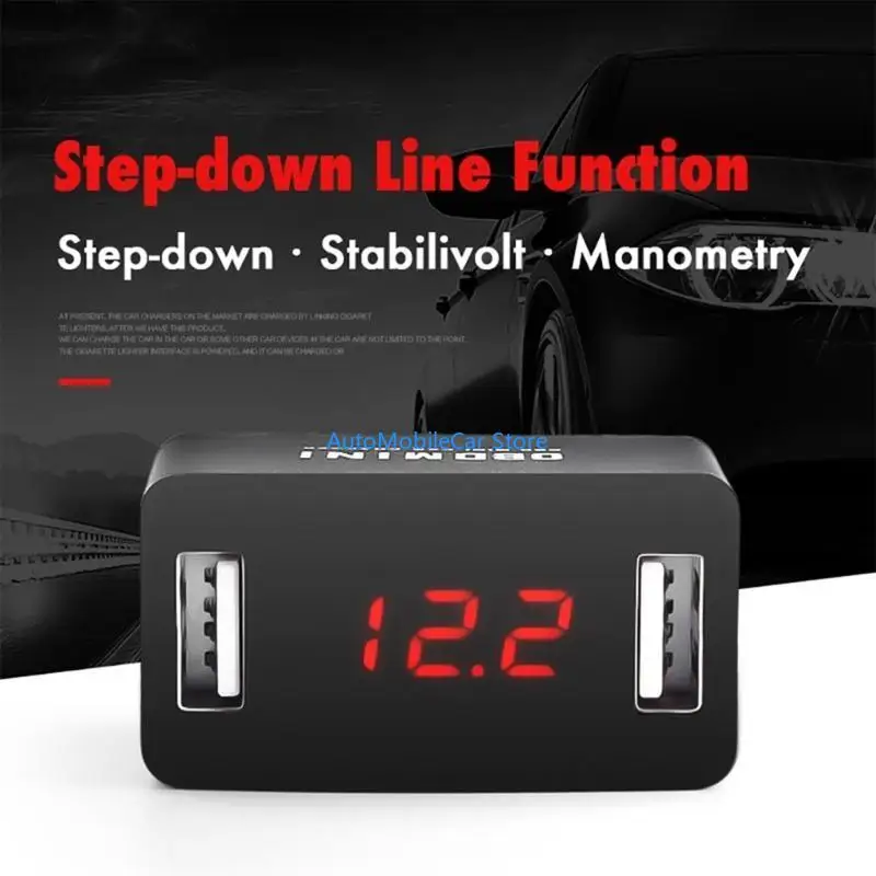 

G8TE Mini Dual USB Car OBD Charging Universal 12V 24V Display Socket