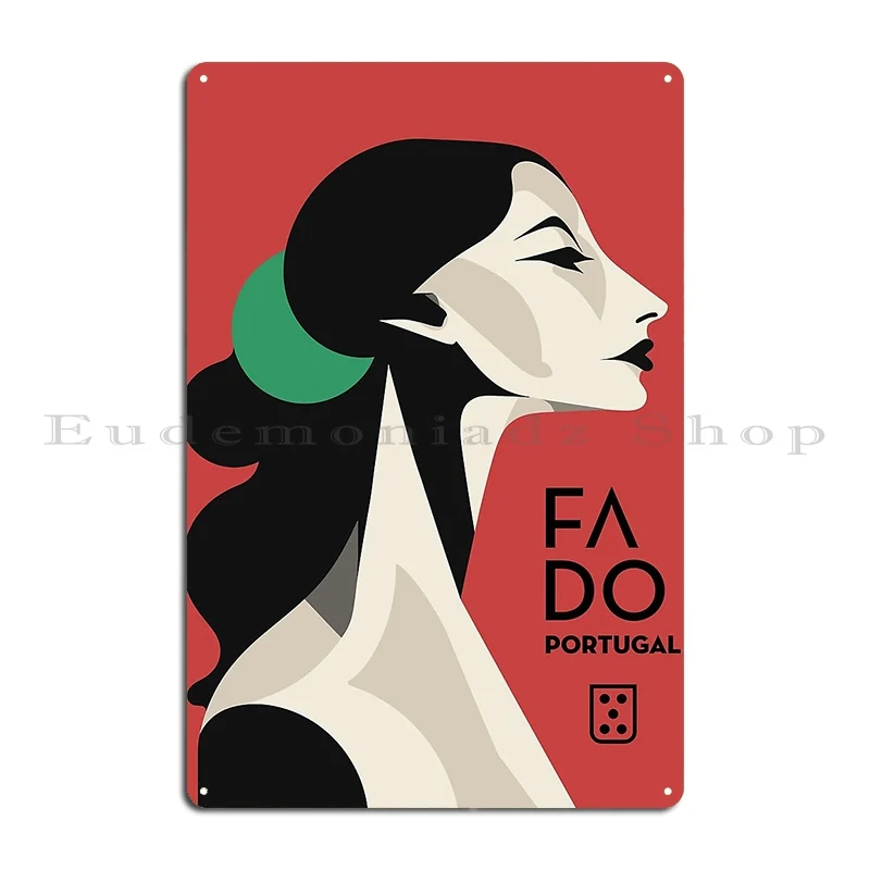 Fado Fadista Fado Singer Artwork N%C2%Ba6 Portugal Metal Sign Garage Garage Decoration Garage Designer Tin Sign Poster