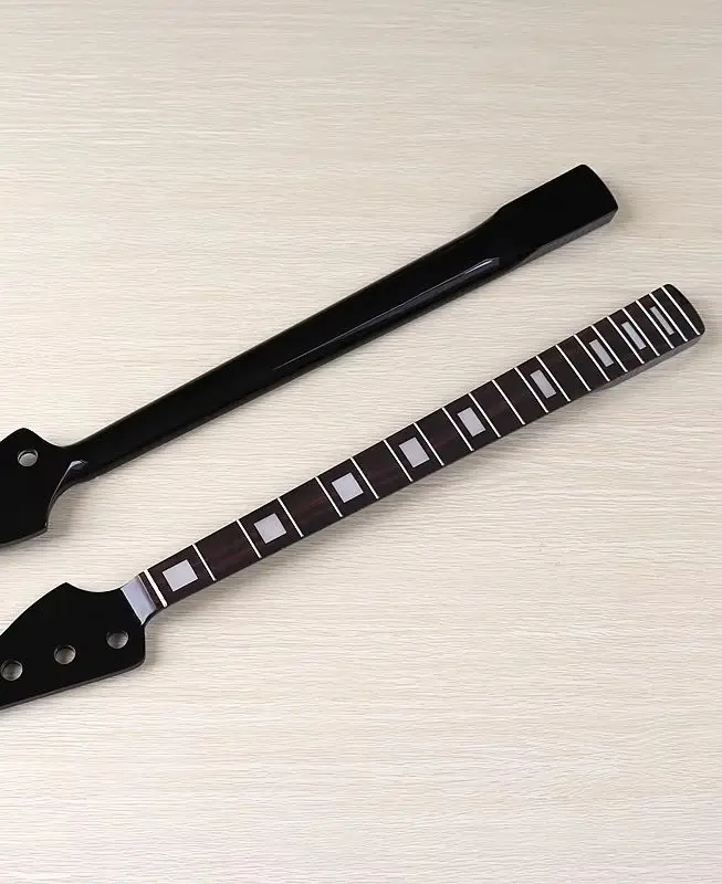 Four string bass neck 20 pieces black glossy and maple electric guitar semi-finished neck modification DIY instrument accessorie