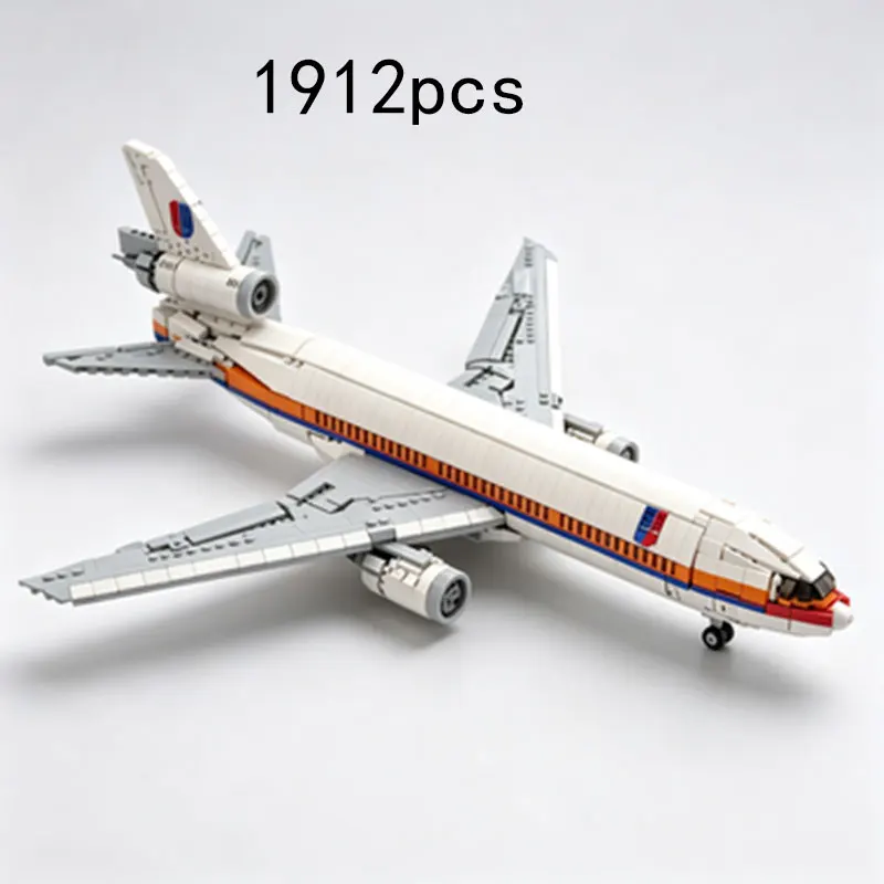 

MOC 1912PCS Vintage Passenger Airplane Small Particle Assembly Building Blocks Large Collectible Model Toy Gift